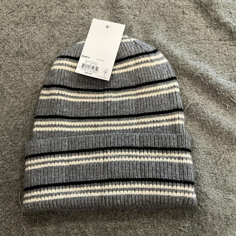 womens striped beanie